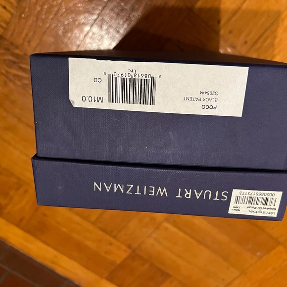 Stuart Weitzman designer black Patent Kitten-Heel Pumps size 10 - Picture 3 of 11